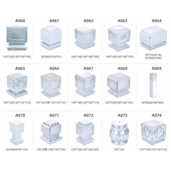 Barranca de protección de la cerca de exterior de acero galvanizado poste tapa tapa tubo tapa para cercas de jardinería