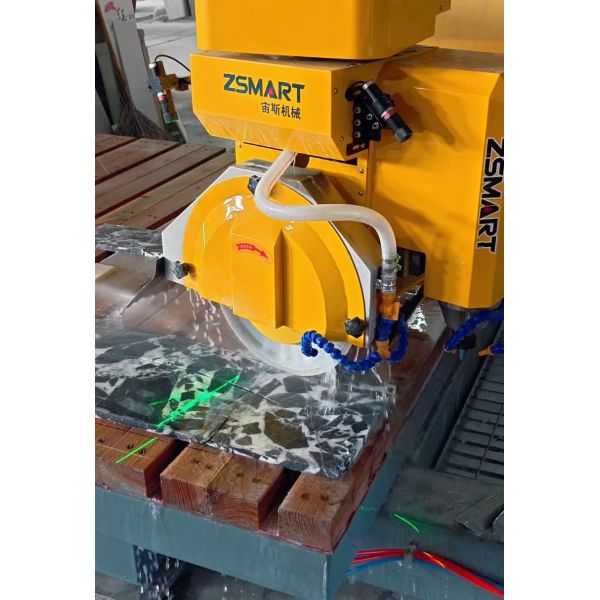 ZEUS 4+2 4 Axis Bridge Cutting Machine Marble Granite HD Camera CNC Stone Cutter Saw Gear Pump Engine Customizable 220V/380V