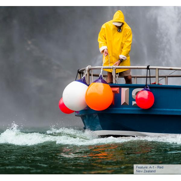 UV Resistance Dock Bumper Ball Inflatable PVC Yellow Mooring Buoys Round Boat Fenders