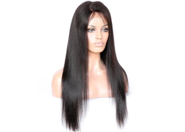 100% Brazilian Virgin Straight Human Hair Lace Front Wigs 5 Inches For Black Women