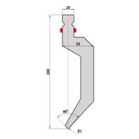 LS10.63 Quicklock Press Brake Punch 86 graus Alta dureza
