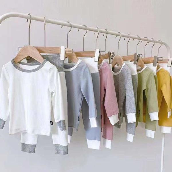 Worsted Two Piece Long Sleeved Toddler Clothes Children'S Homewear