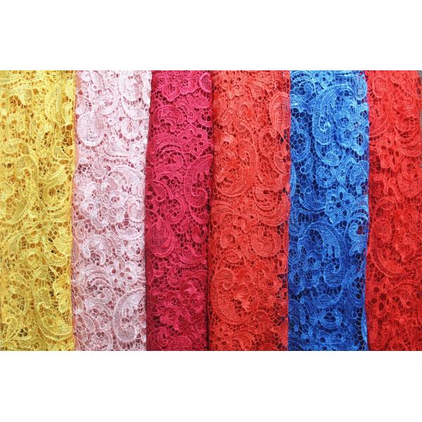 Garment Accessories Chemical Lace Fabric  Water Soluble lace fabric in Different  Color