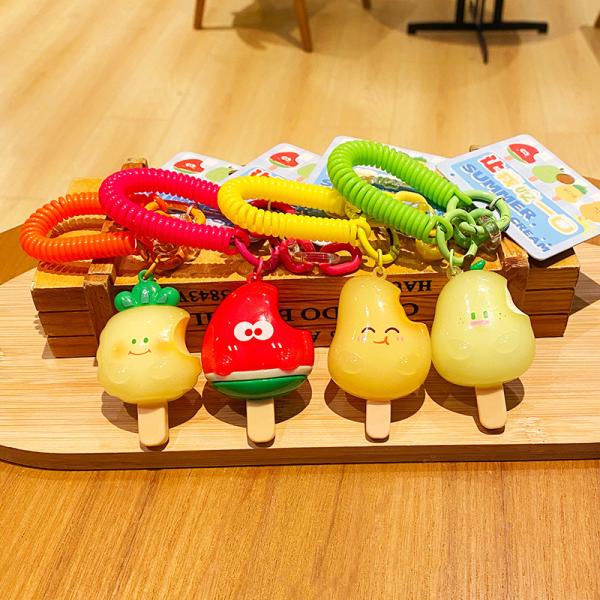 Мультсериал ключевой цепочка набор мягкий прикосновение фруктовый подвесок ключевой кольцо для детей вечеринка благосклонность школы и офиса