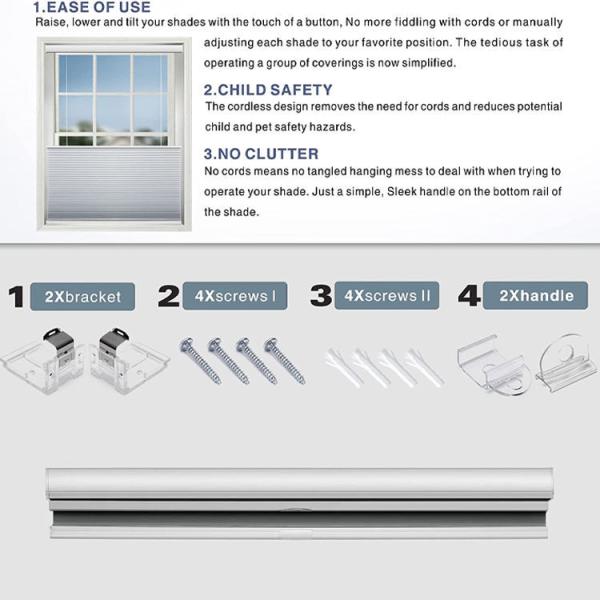 El panal de filtración ligero de la noche del día ciega la sombra celular sin cuerda del hotel