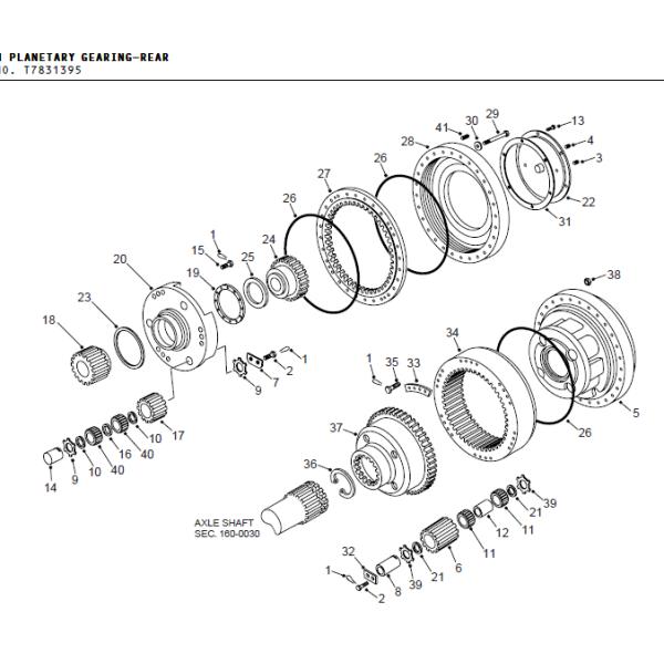 Terex TR100 coal truck 15337187 planetary gear box