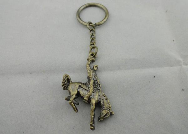 Promotional Gift Fashion Full Relief Horse Man Key Chain, Die Casting with Pewter, Antique Brass