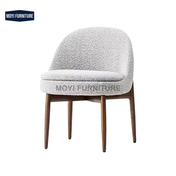 Dining Room Furniture Wood Leg Dining Chair Fabric Seat and Back Contemporary