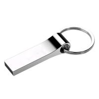 ODM 32 Go 64 Go 128 Go Clé USB en métal argenté pleine mémoire avec porte-clés