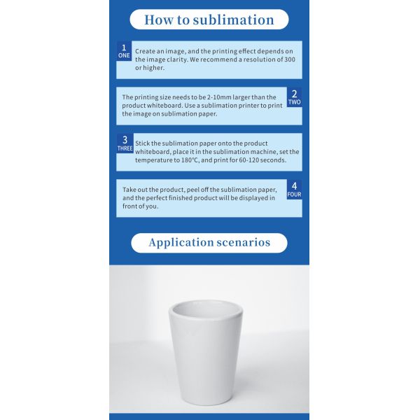 Direct Factory Sale Sublimation Ceramic Cups with Gradient Design Conical Shape for Business & Promotional Gifts