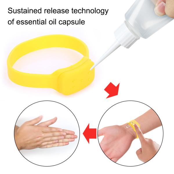 Silicone Hand Sanitizer Bracelet Dispenser Wristband Printing Technique