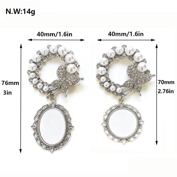 Blank Sublimation Badge Brooch With Pin Personalized Metal Breast pin