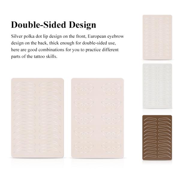 0.2cm Soft Silicone Permanent Makeup Practice Skin Microblading Tattoo