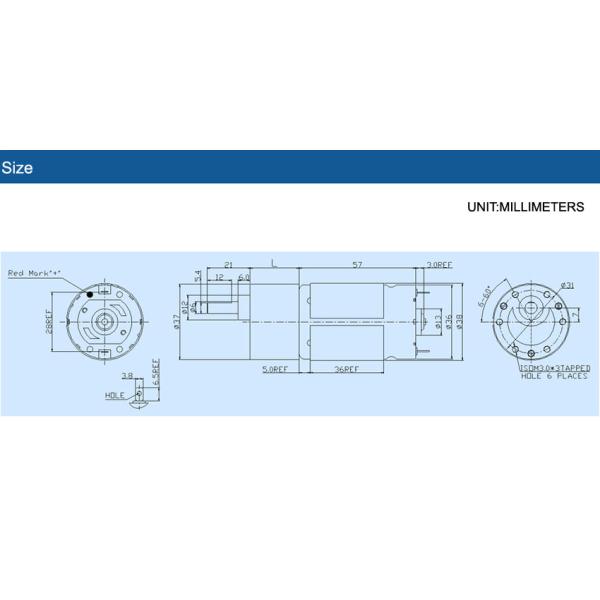 Hofon Motor 37mm GM37-555SH DC micro brushed gear motor 6V 12V 24V large torque for grass mower