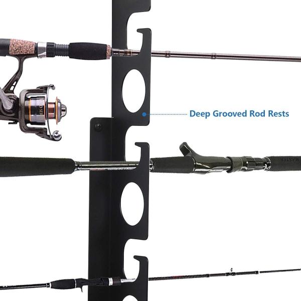 Wall and Ceiling Rod Fishing Pole Storage Rack for Garage Storage Bracket Wall Mount