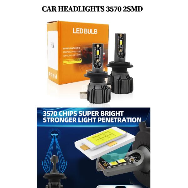 Super Brightest LED Car Headlight Bulbs CSP 3570 12V 9005 9006