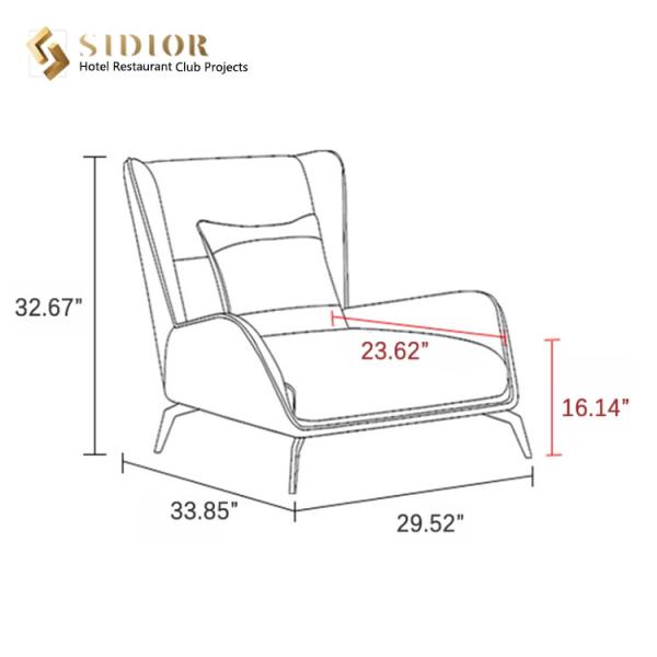 Leather Relaxing Chair, Modern Leather Chair, Leather Upholstered Chair, High Density Foam, PU Leather Upholstery