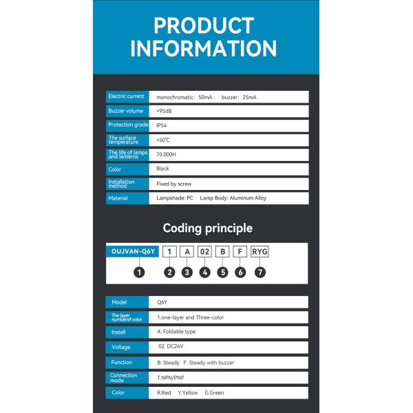 Tour lumineuse à balise en aluminium IP50 DC 24V pour avertissement de sécurité