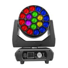 19pcs 40W ハイパワー RGBW 4in1 LED 22/36/57/76CH DMXチャネル付き LEDビーム洗浄