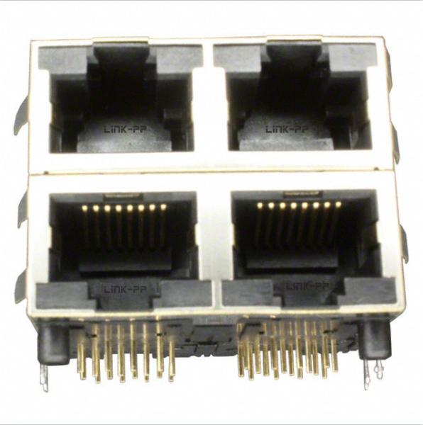 RJSAE538004 RJ45 2X2ポートコネクタを積み重ねる ROHS対応