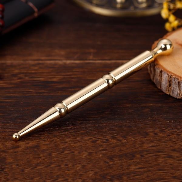 Metal Body Probe Acupressure Stick Pen Advanced Brass Acupoint Therapy Ear Massager for Body Massage