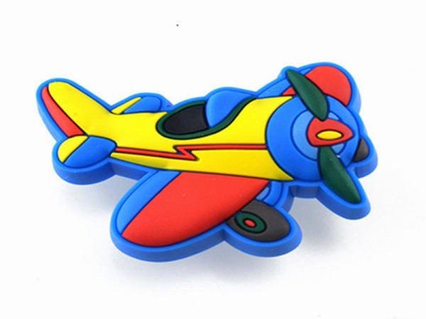 Airplane Rubber Kids Bedroom Knobs , PVC Cupboard Blue Dresser Knobs