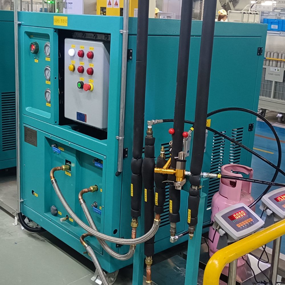 ATEX Certified Refrigerant Recovery Machine with 10HP Oil free Compressor for R290 R32