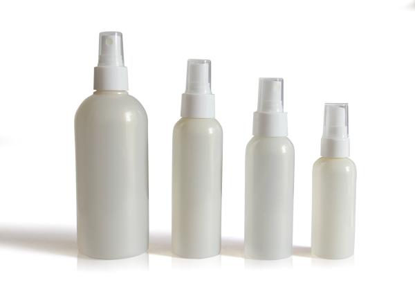 Alcohol Sanitary Plastic Cosmetic Spray Bottles With Pump Smooth Surface
