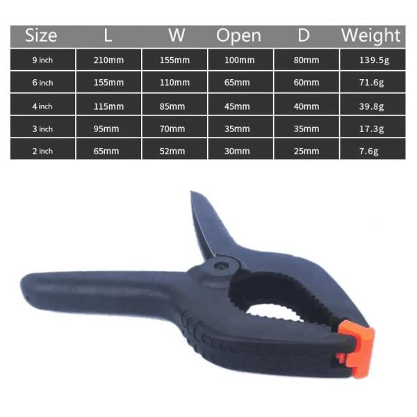 Высокопрочный пластиковый клип 1 дюймовый нейлоновый пружинный зажим 2 