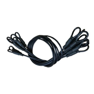 Galvanized Stainless Steel Wire Rope Lanyard Black Plastic Coating Steel Cable Sling