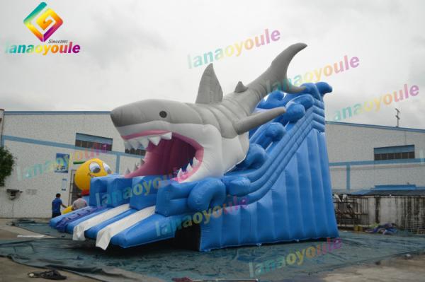 Shark Inflatable Water Park With Slide Durable Theme Water Park For Kids