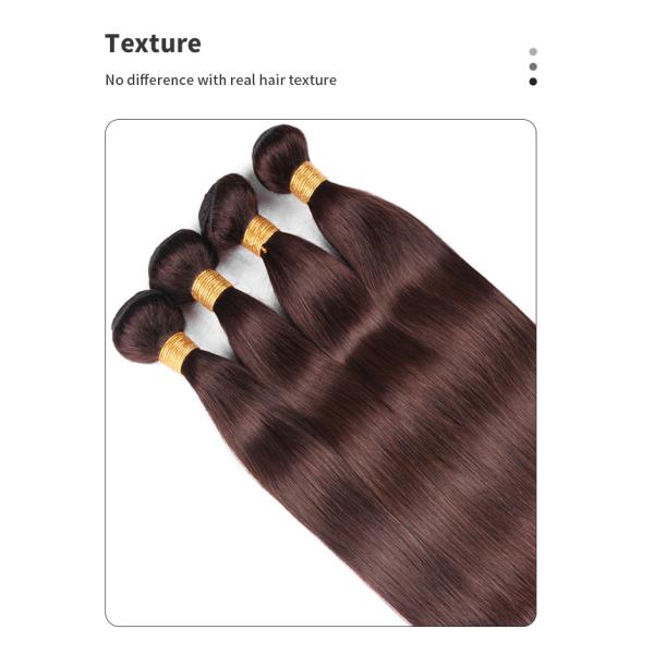 PenguBoom 16inch Color 2 Hair Bundles Dark Brown Human Hair Weave