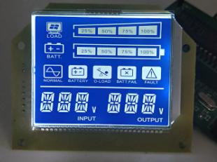 Pantalla TN LCD de 7 segmentos con fondo oscuro con luz de fondo blanca SMT_HT1621