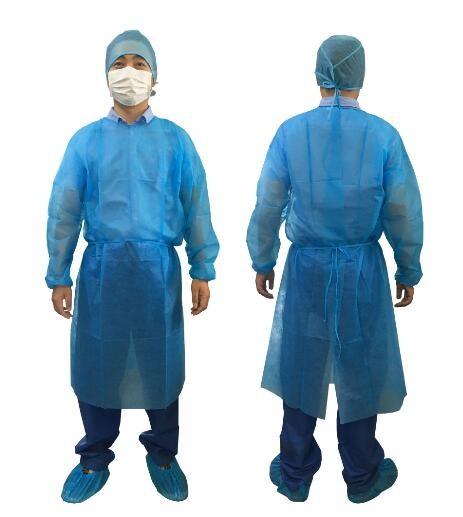 PP/ SMS disposable isolation gown visitor gown disposable proteCtive gown