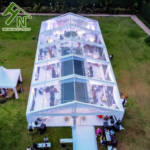 Transparent Roof Wedding Marquee Tent 10x25m 150 Seaters Capacity