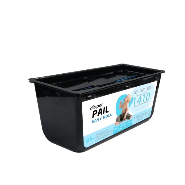 Genie de pañales fácil de rollo de recarga 30 bolsas por recarga hasta 1410 pañales para recién nacidos control de olores bolsas de recarga de pañales para pañales con firma del genio y pañales de platino