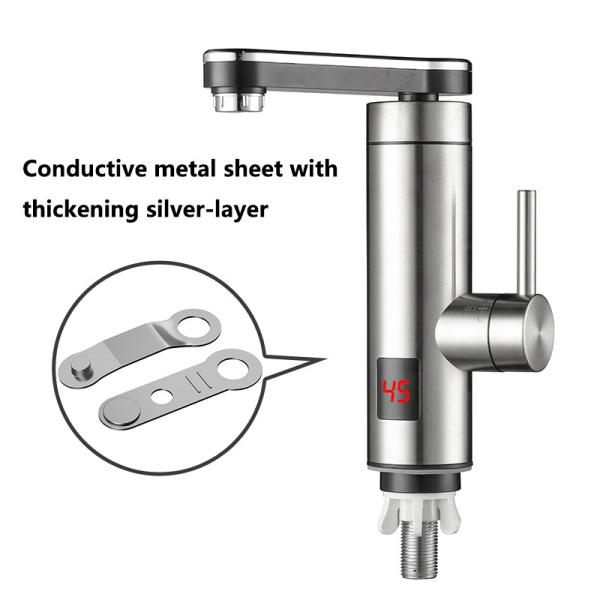 Hot Water Supply EU Plug Instant Digital Electric Hot Water Tap With LED Display For Bathroom