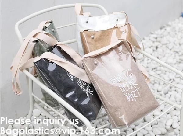 Crossbody Fashion Tyvek Tote Bag, Tyvek Craft Paper Tote Bag, Storage, Travel, Promotion, Makeup Packing