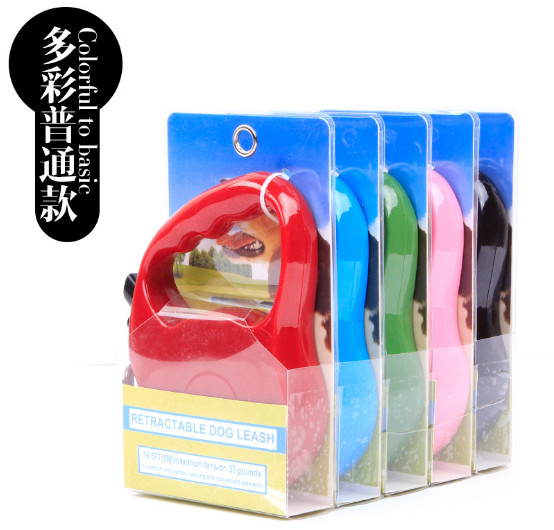 Pet Supplies, Automatic Retractable Dog Leash, Pet Puller, Dog Chain, Hyena Rope, Cat Rope;3M,and 5M；Full color