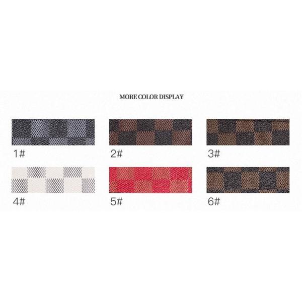 Printed PVC Leather For Bags Mixed Color Checkerboard Faux Leather Fabric