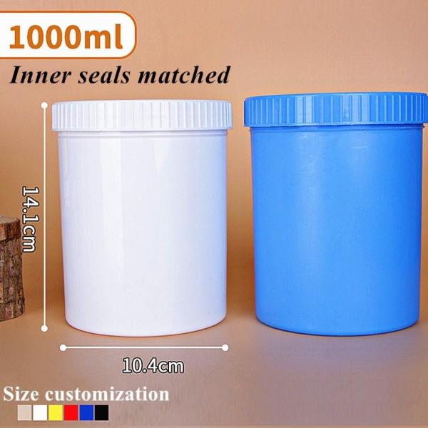 Cosmetic Container 150g 250g 500g White black PP Plastic Eye Face Body Cream Jar with Screw Cap makeup sub package jar