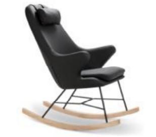 North Europe style PU leather leisure rocker chair furniture