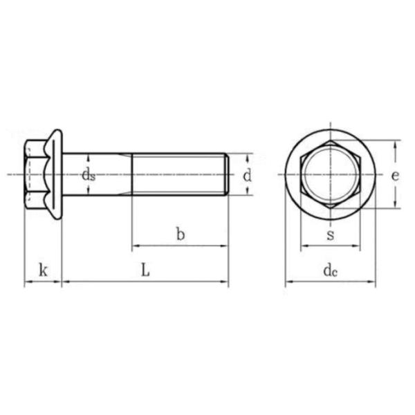 Болт крышки фланца болтов с буртиком GB5787 наговора окиси легированной стали черный