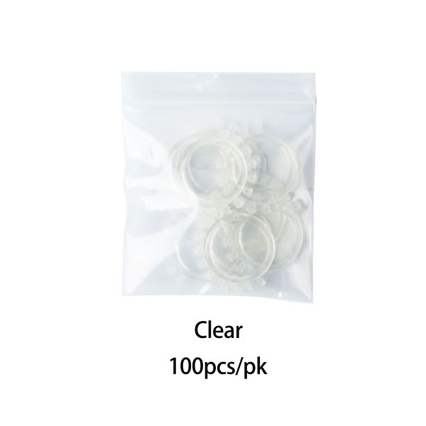 Clear Grey Ligature Tie with Anti-Slip Guard for Secure Archwire Stabilization Using Latex-Free Elastomers