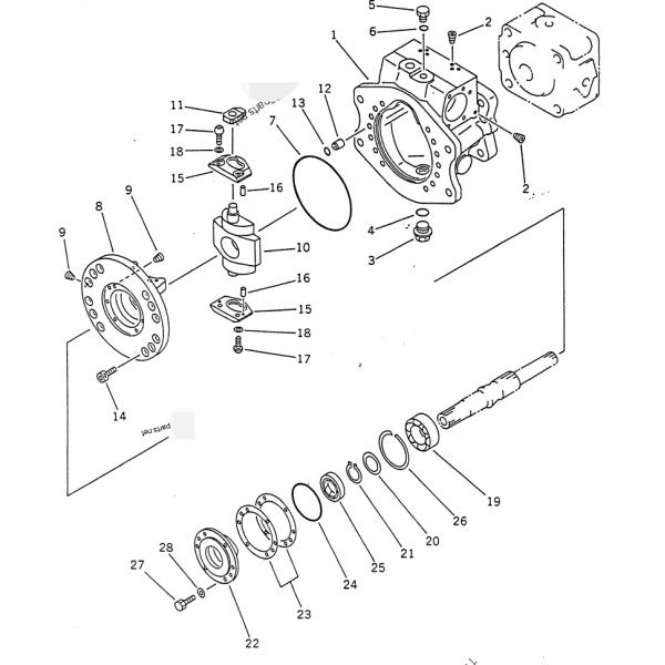 Original Komatsu Excavator Hydraulic Pump 708-23-04014 708-1L-00651 708-1L-00650 PC130-5 PC130-6 PC130-7