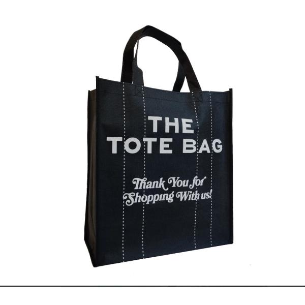 Reusable Grocery Bags Large Non Woven Shopping Bags Foldable Portable Tote Custom Eco-Friendly Tote Bag With Logo Printing Fashionable Handled Non-Woven Advertising Packing Gift Use
