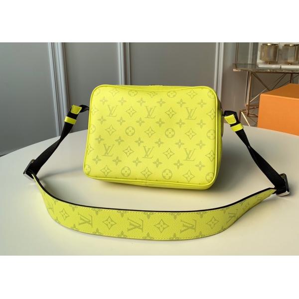 Black Square Taiga Leather Message Luxury Cross Body Bag Single Shoulder