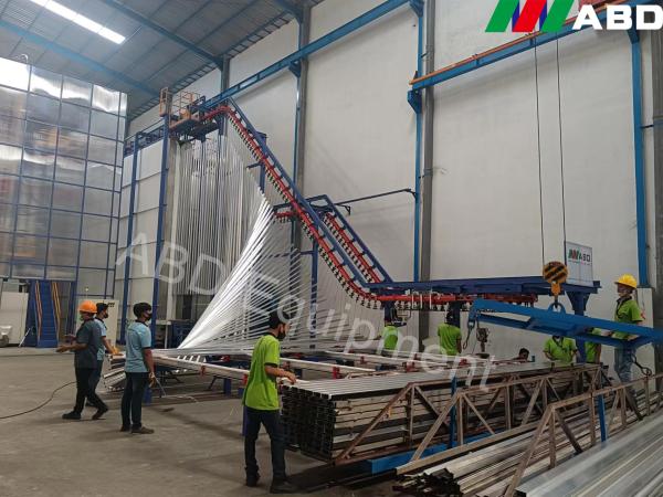 Metal Aluminum Vertical Powder Coating Line 1000T To 2000T/ Month