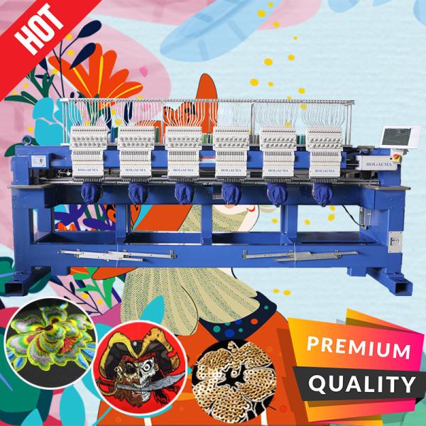 High quality cheapest 6 head embroidery machine with free embroidery machine parts like tajima embroidery machine price