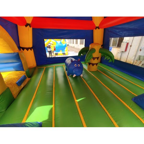 Inflatable Hippo trampoline commercial bounce house for kids water park